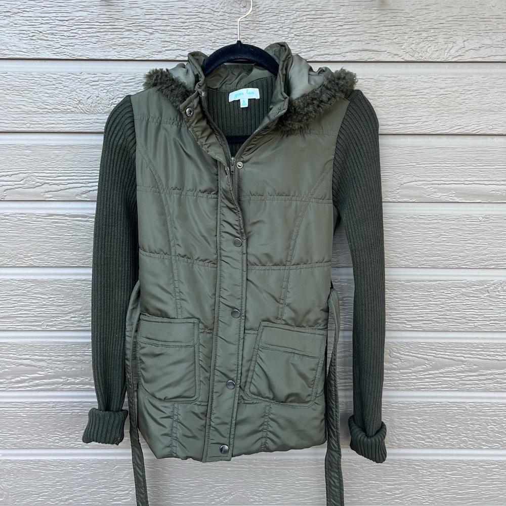 Grace and Lace Slim Fit jacket Olive Small